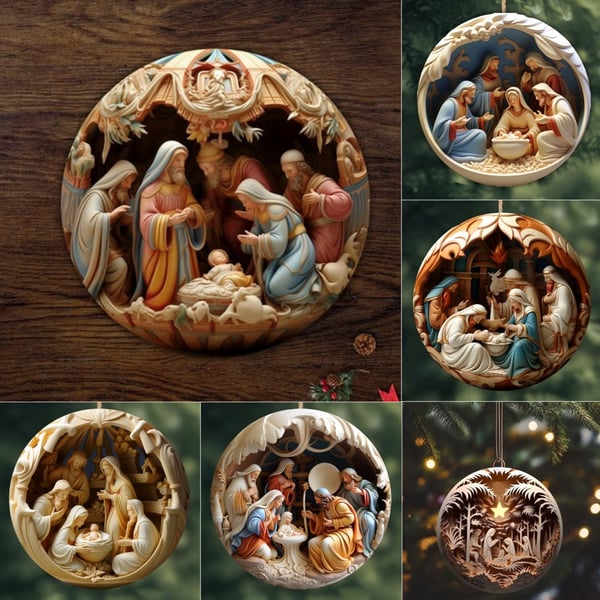 【Vegyél 1-et és kapsz 1-et ingyen】Betlehemes karácsonyi dísz