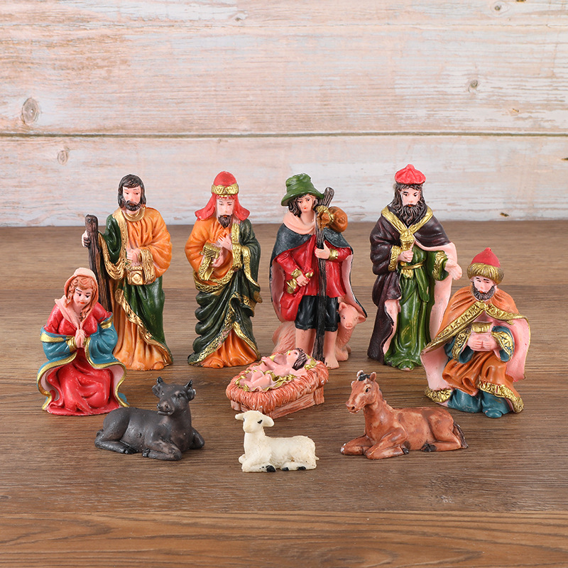 Crăciun Nativity Ornament Set de 10
