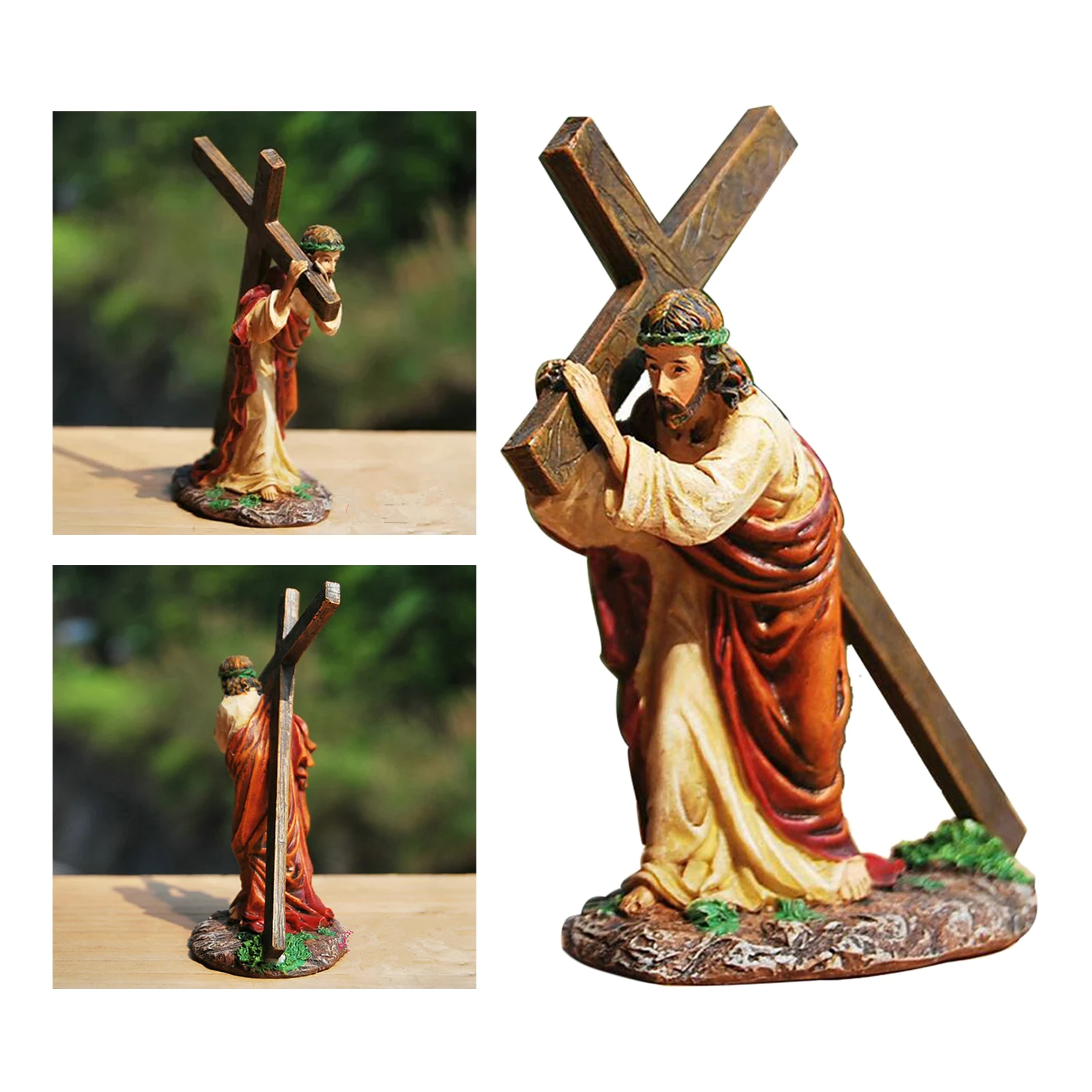 Rezină Crucifix Crucifix Isus Statuie Figurină statuie
