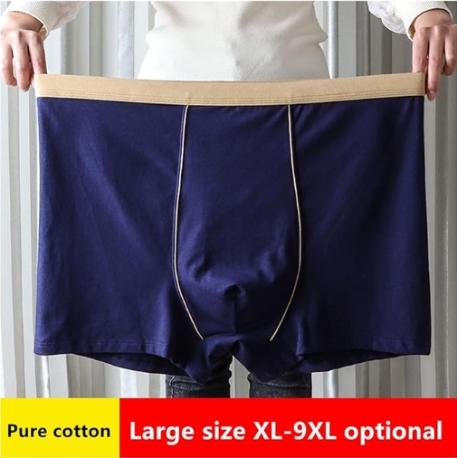 [XL-9XL] Cumpărați 1, primiți 2 gratuit-Marimi mari, lenjerie pentru bărbați de 300 kg, boxer din bumbac 95%
