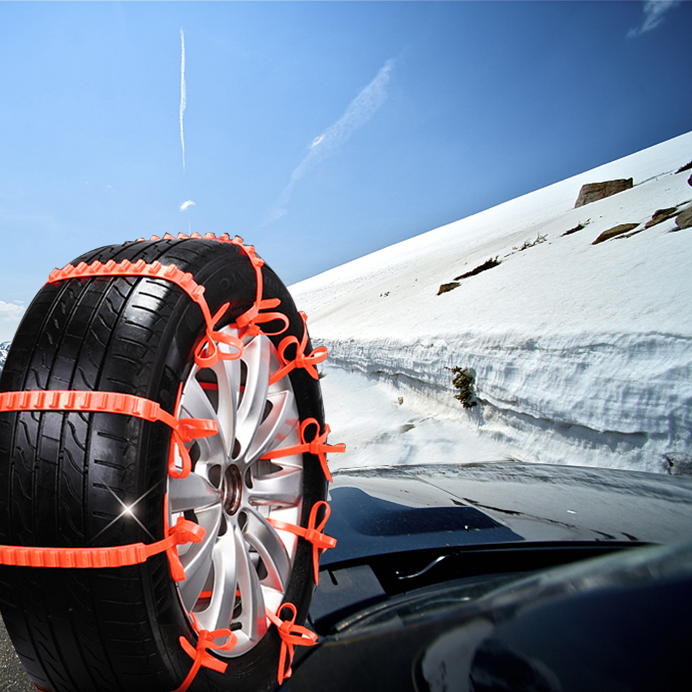 Univerzální nouzový gumový protiskluzový vázací řetěz na pneumatiky automobilů