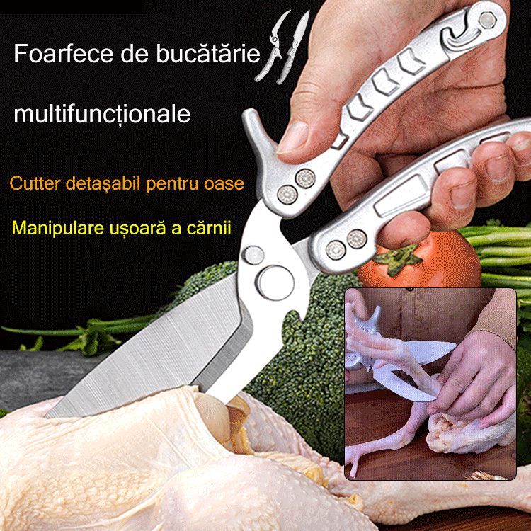 Levehető többfunkciós konyhai kés húsokhoz