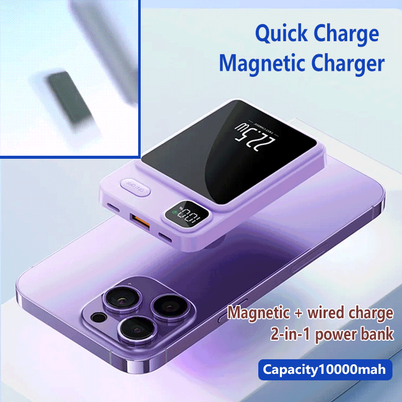 Încărcător fără fir magnetic, Mini Quick Charge Mobile Power