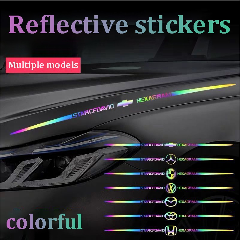 Etiquetas engomadas reflexivas coloridas del coche del laser
