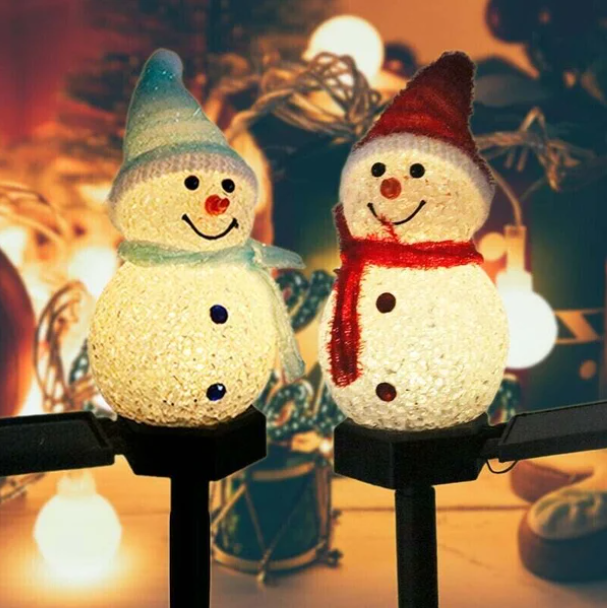 Vásároljon egyet, kapjon egyet ingyen - Solar Outdoor Lights Solar Snowman kerti fények  