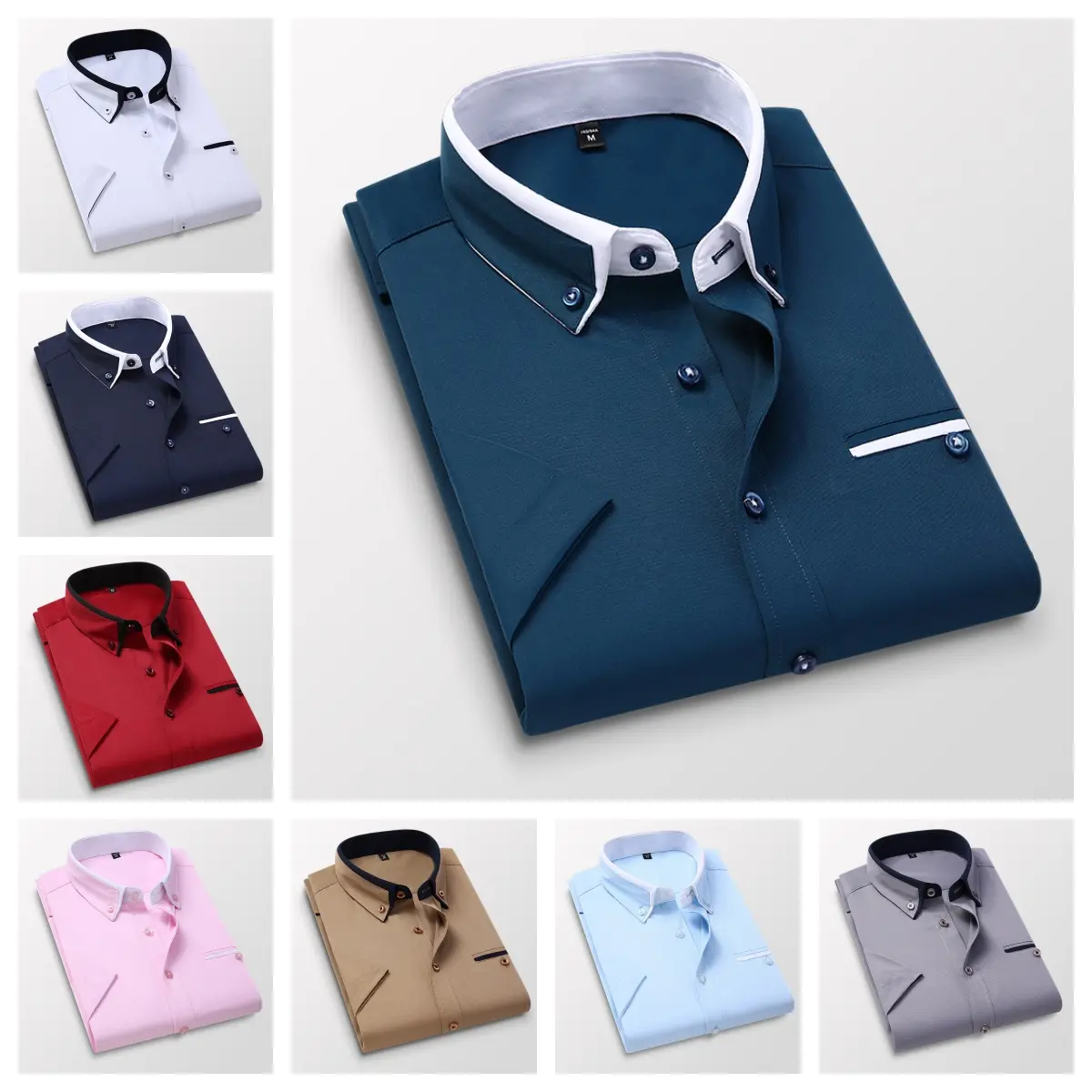 🎉【Compre 1 y obtenga 1 gratis】【M-5XL】🔥👔 Nueva camisa de negocios transpirable para hombre de moda informal