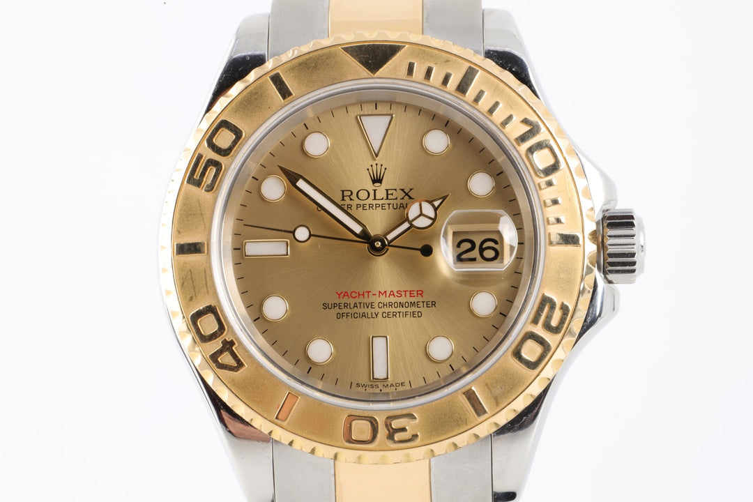 Ceas pentru bărbați Rolex Yacht-Master 16623 din oțel inoxidabil și aur galben de 18K, 40 mm, 2005